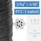 Laureola Industries 3/64" to 1/16" PVC Coated Black Color Galvanized Cable 7x7 Strand Aircraft Cable Wire Rope, 50 ft ZAG364116-77-GPB-50 - alternate 2